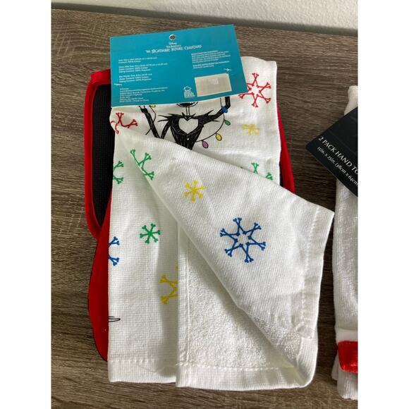 Disney Nightmare Before Christmas 3-Piece + Hand Towels Kitchen Set Skellington - Picture 9 of 14